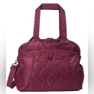 Lug Pontoon 2 Overnight Tote. Hard to Find Raspberry color. NWT